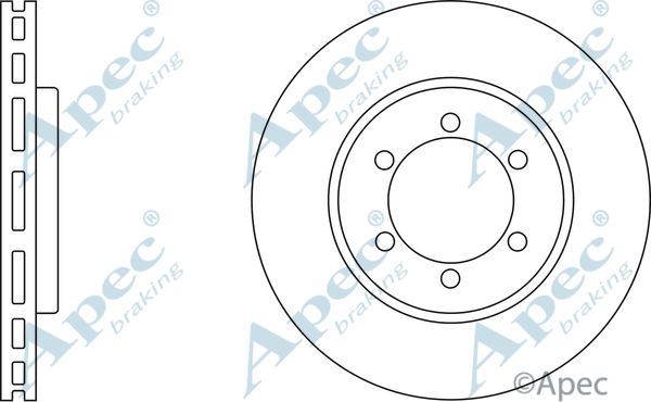 APEC BRAKING stabdžių diskas DSK2071